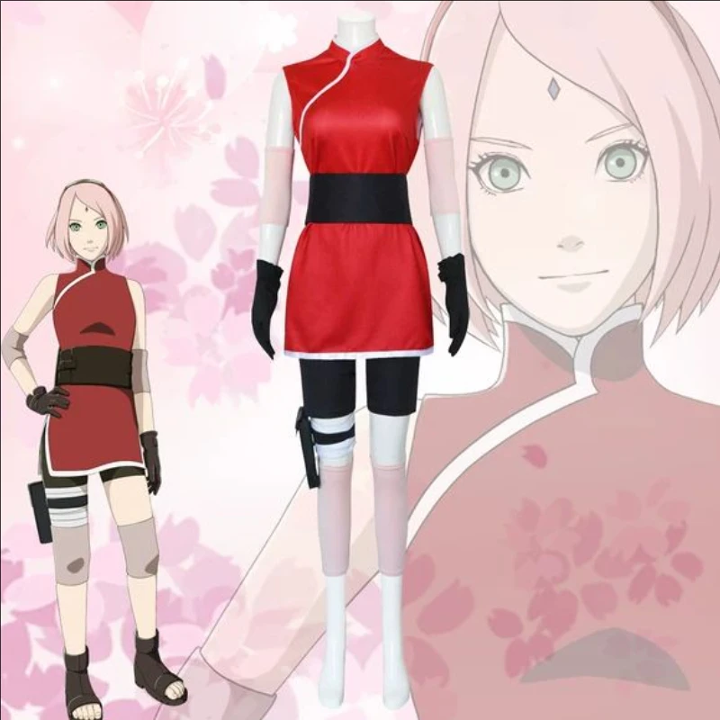 Anime Cosplay Ninja - زي تنكري كامل لشخصية ساكورا هارونو،