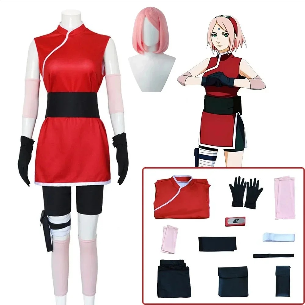Anime Cosplay Ninja - زي تنكري هارونو ساكورا 2026 للنساء