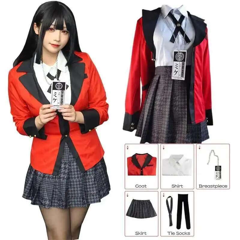 Anime Cosplay Ninja - أزياء أنيمي Kakegurui Jabami Yumeko التأثيرية