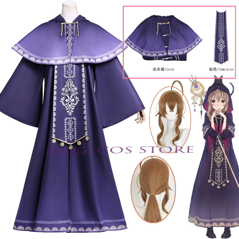 Anime Cosplay Dress For Women - مونيكا ايفريت شعر مستعار تأثيري أنيمي