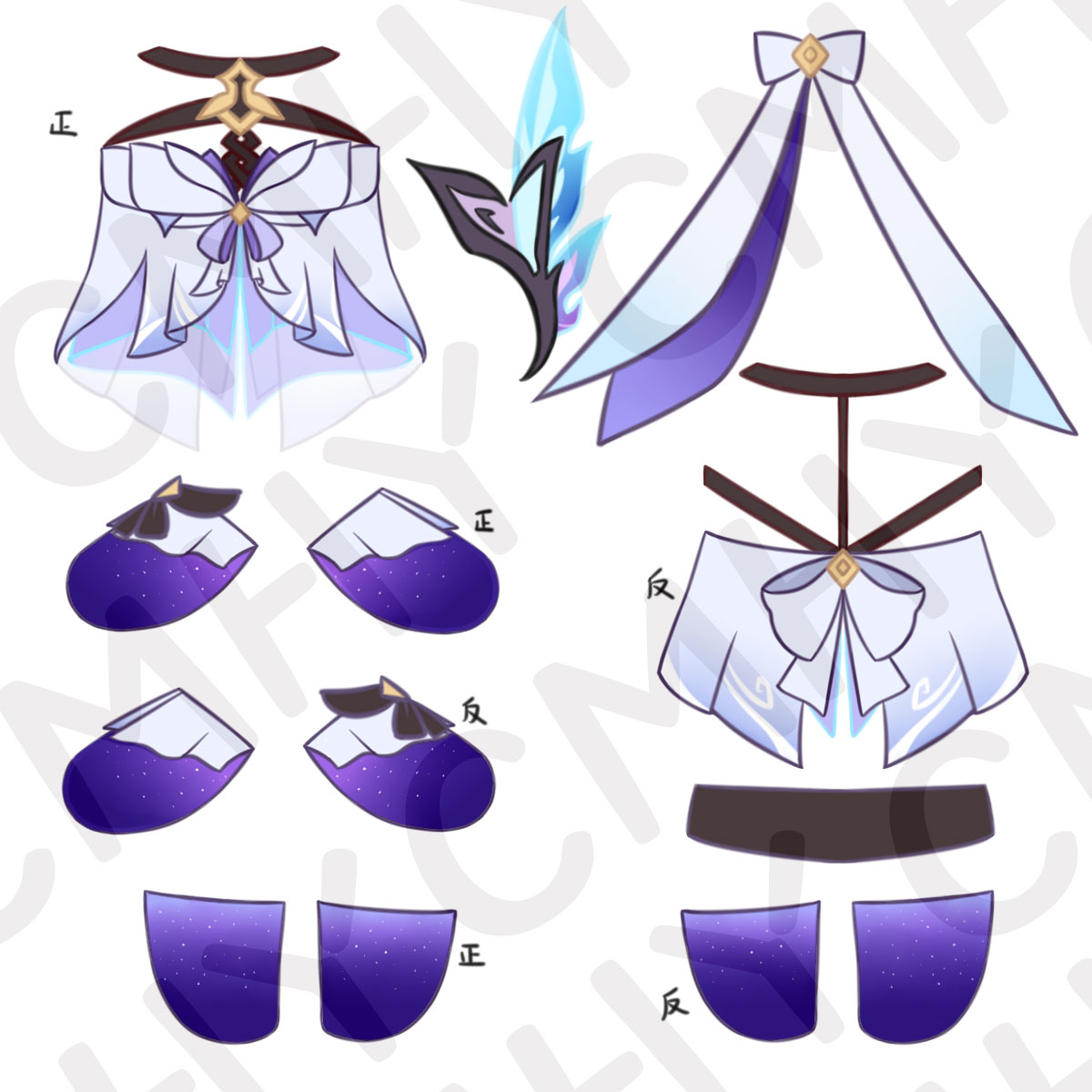 لعبة Genshin تأثير Skirk القط  - مراجعة Anime Cosplay Dress For Women وسعره
