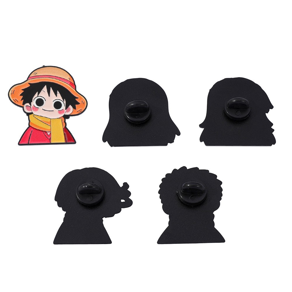 5 قطع دبابيس معدنية مطلية بالم - مراجعة Anime Cosplay Luffy وسعره