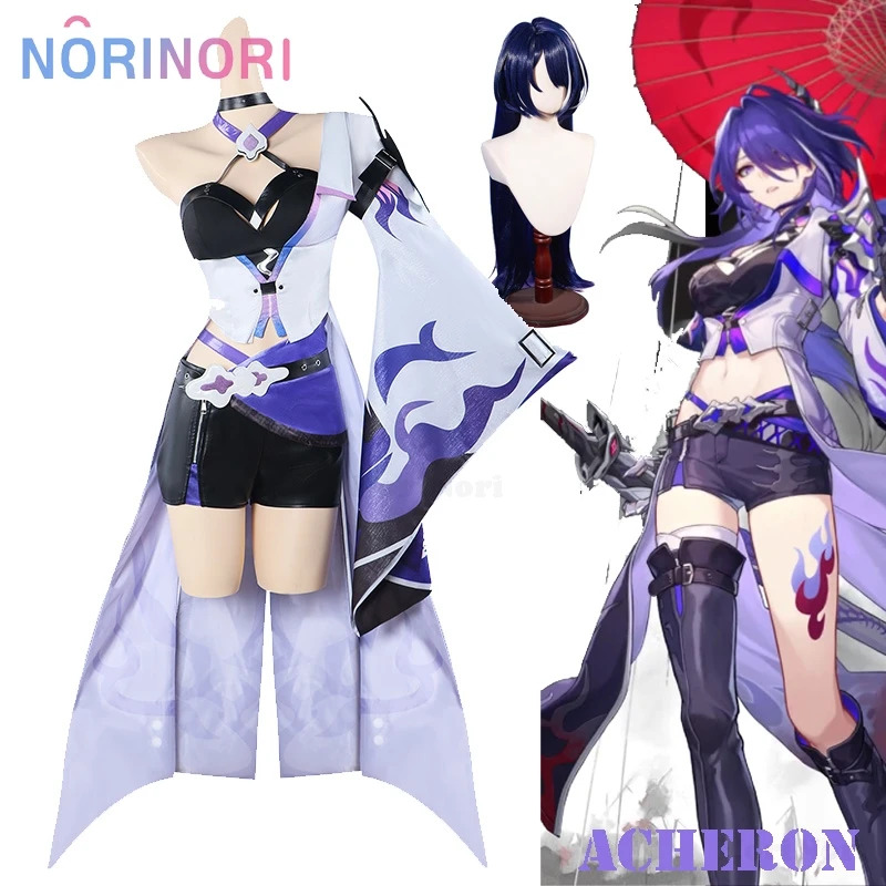 2025 Acheron زي شعر مستعار لعب - مراجعة Anime Cosplay Event 2025 وسعره